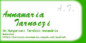 annamaria tarnoczi business card